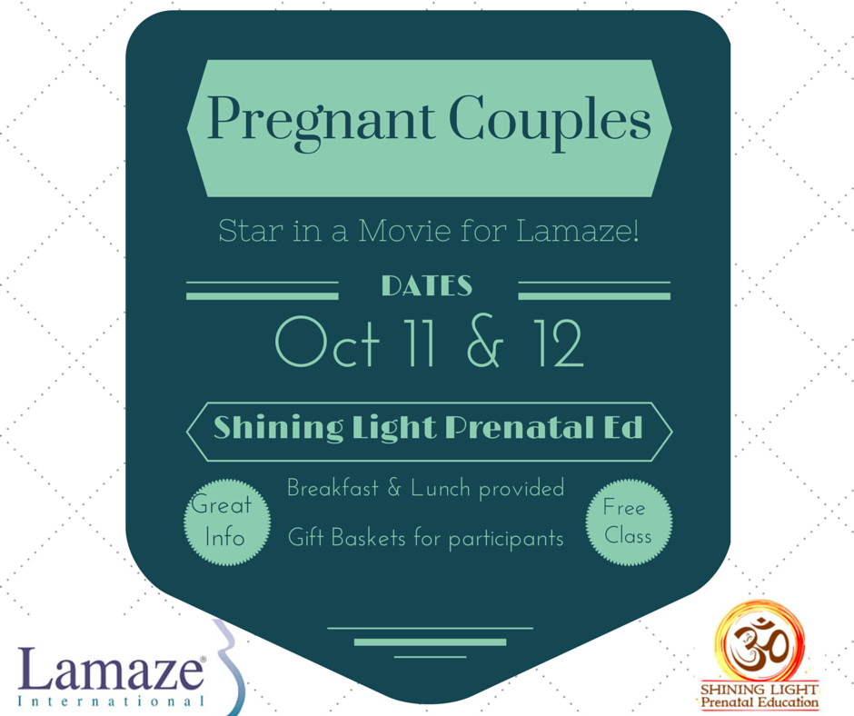 Pregnant Couples needed for Lamaze Movie